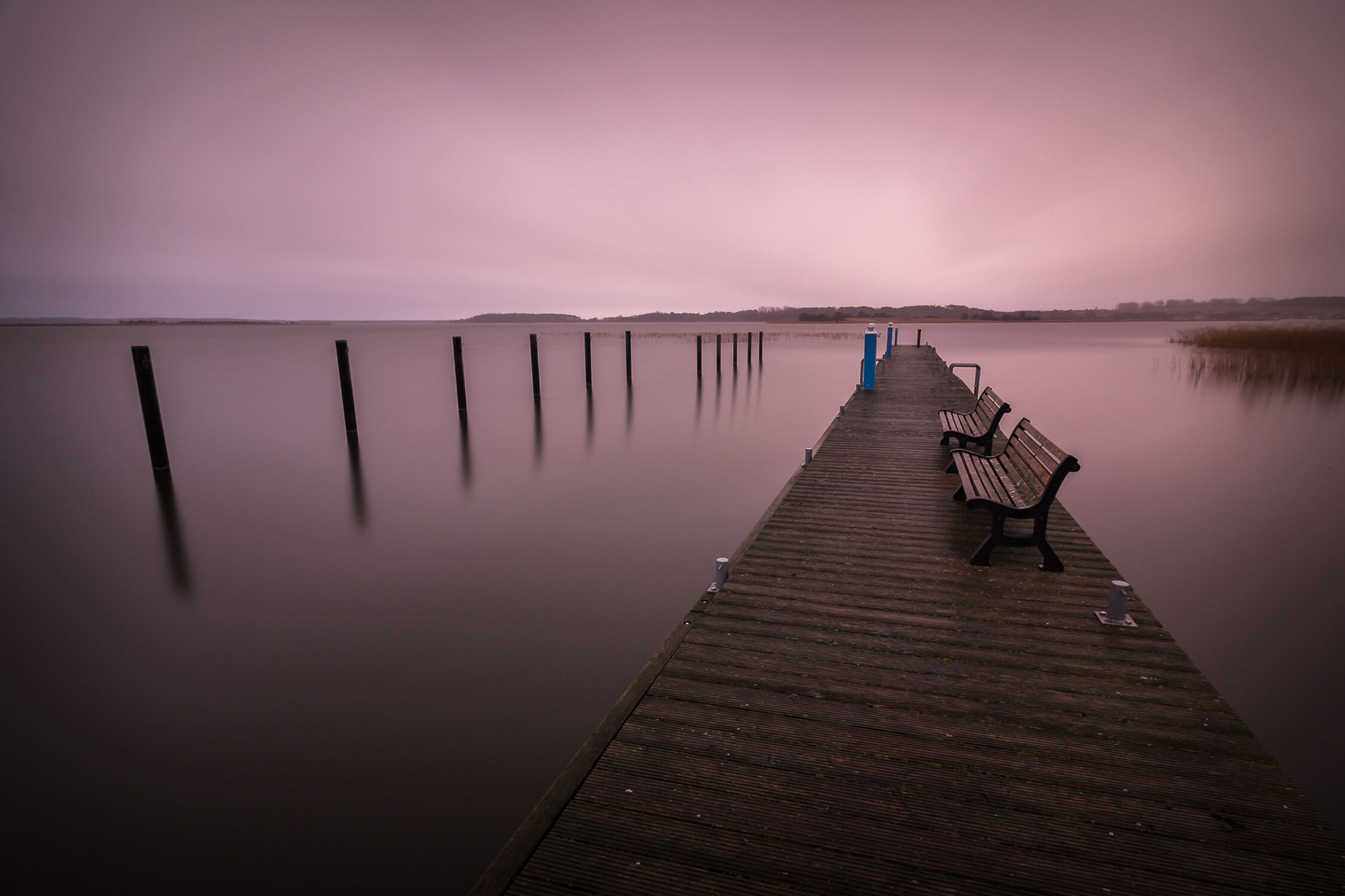 Bild mit Ostseeinsel Usedom, Wasserblick, Natur und Landschaft, Natur pur, Ruhe am See, Langzeitbelichtung, Morgenstimmung, Wasserspiegelung, Balmer See