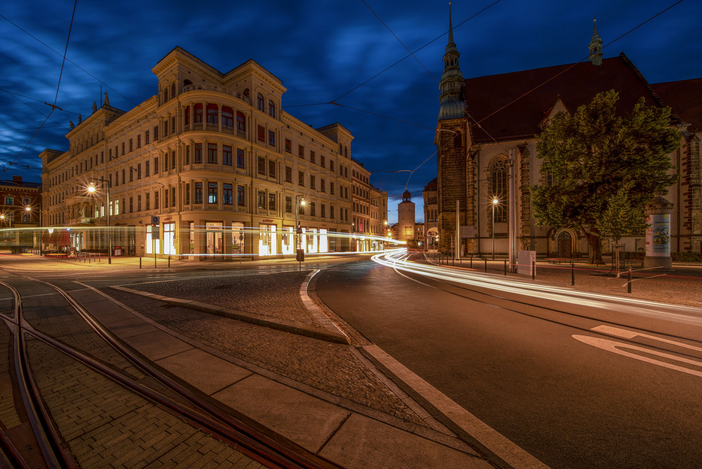 Bild mit Stadt Görlitz, Görlitz, Altstadt, Oberlausitz, Neisse, Nachtaufnahmen, Sachsen, Innenstadt
