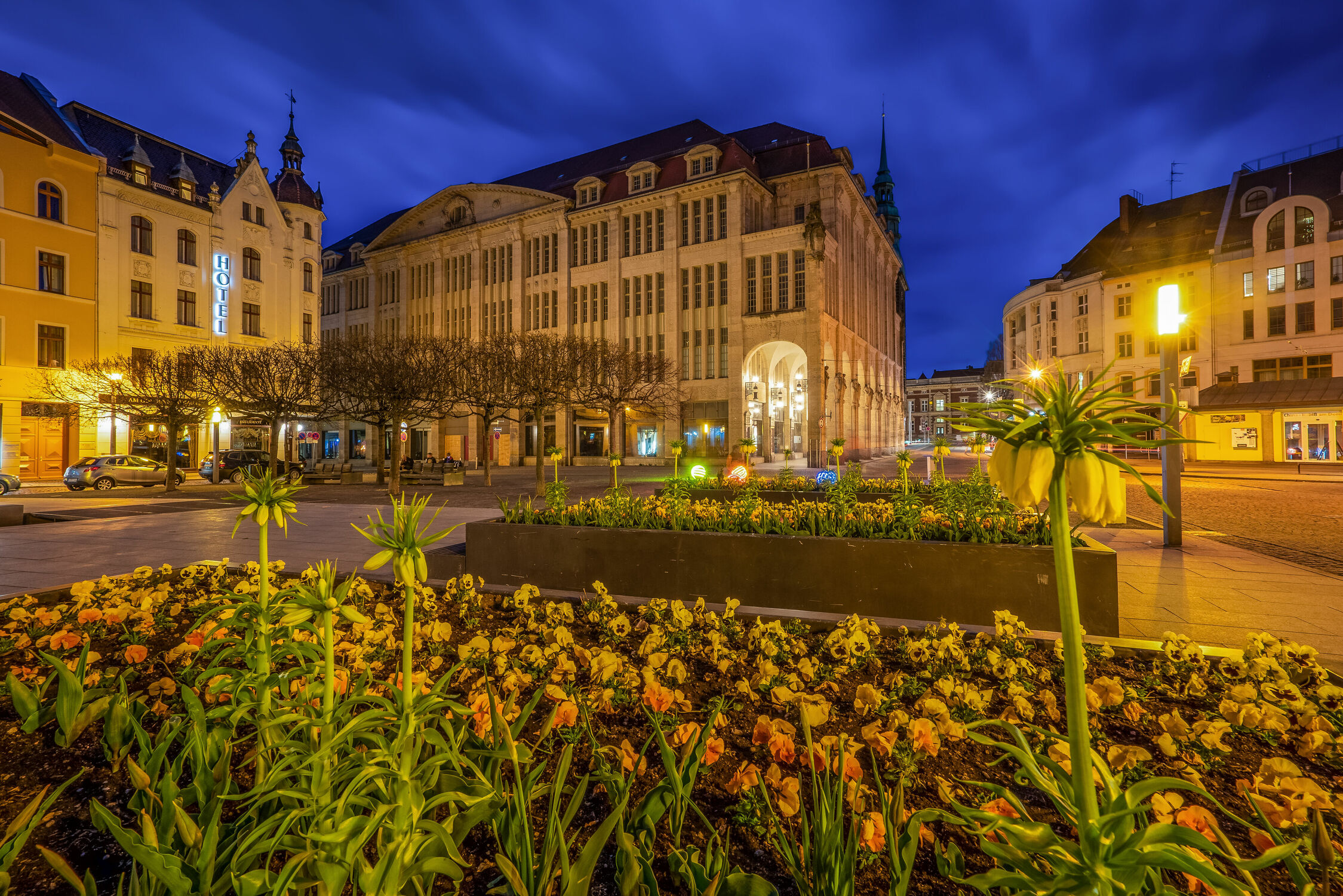 Bild mit Stadt Görlitz, Görlitz, Wahrzeichen Görlitz, Langzeitbelichtung, Nachtaufnahmen, Sachsen, Stadtfoto