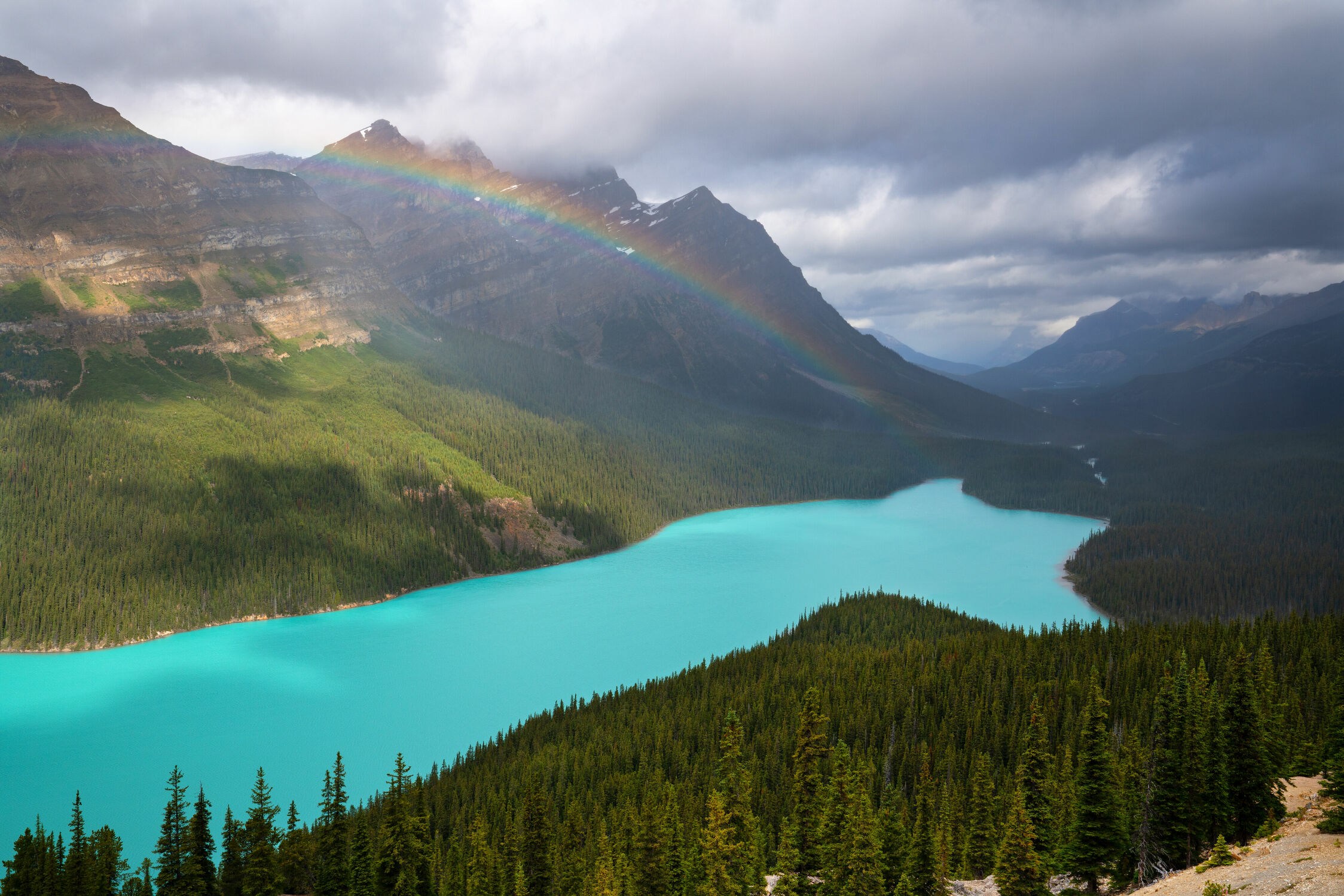 Bild mit Natur, Landschaften, Panorama, Reisen, Naturlandschaften, Nordamerika, Banff National Park, Alberta, Rocky Mountains, Kanada