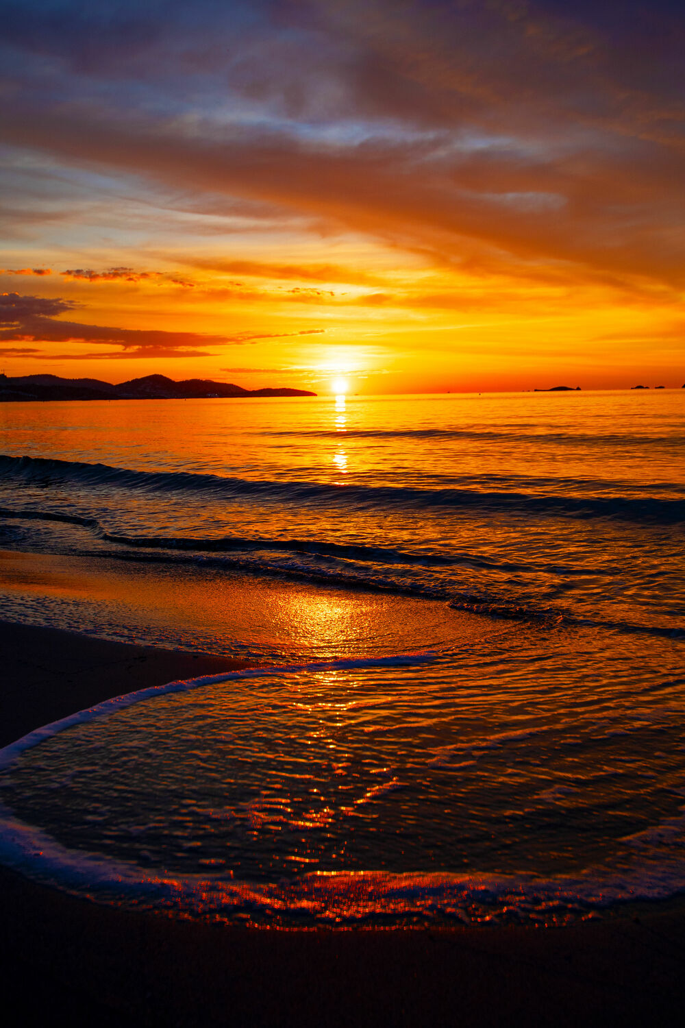 Bild mit Sonnenuntergang, Sonnenaufgang, Meer, Sunset, Am Meer