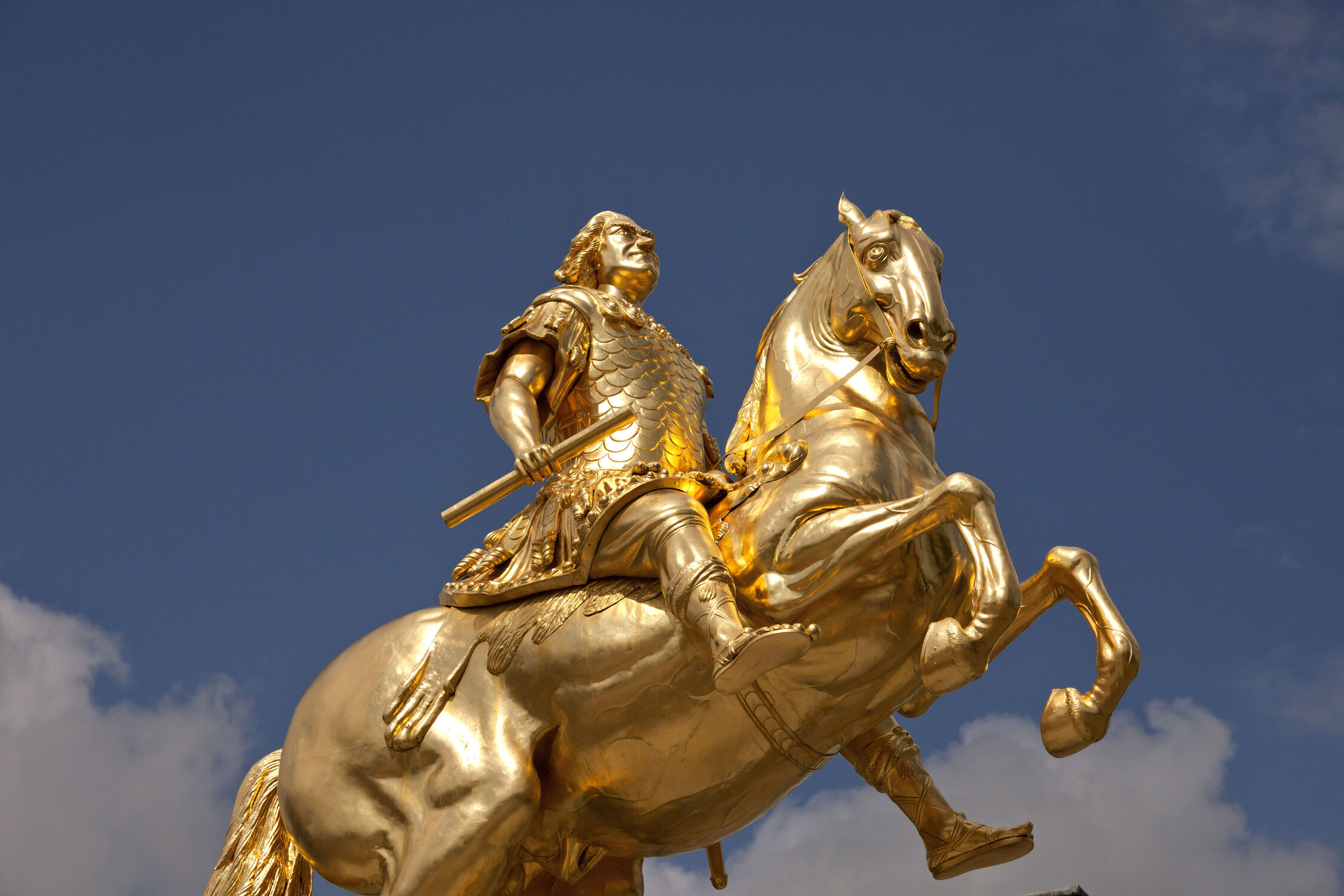 Bild mit Dresden, Europa, Denkmal, Sachsen, Goldener Reiter, Reiterstandbild