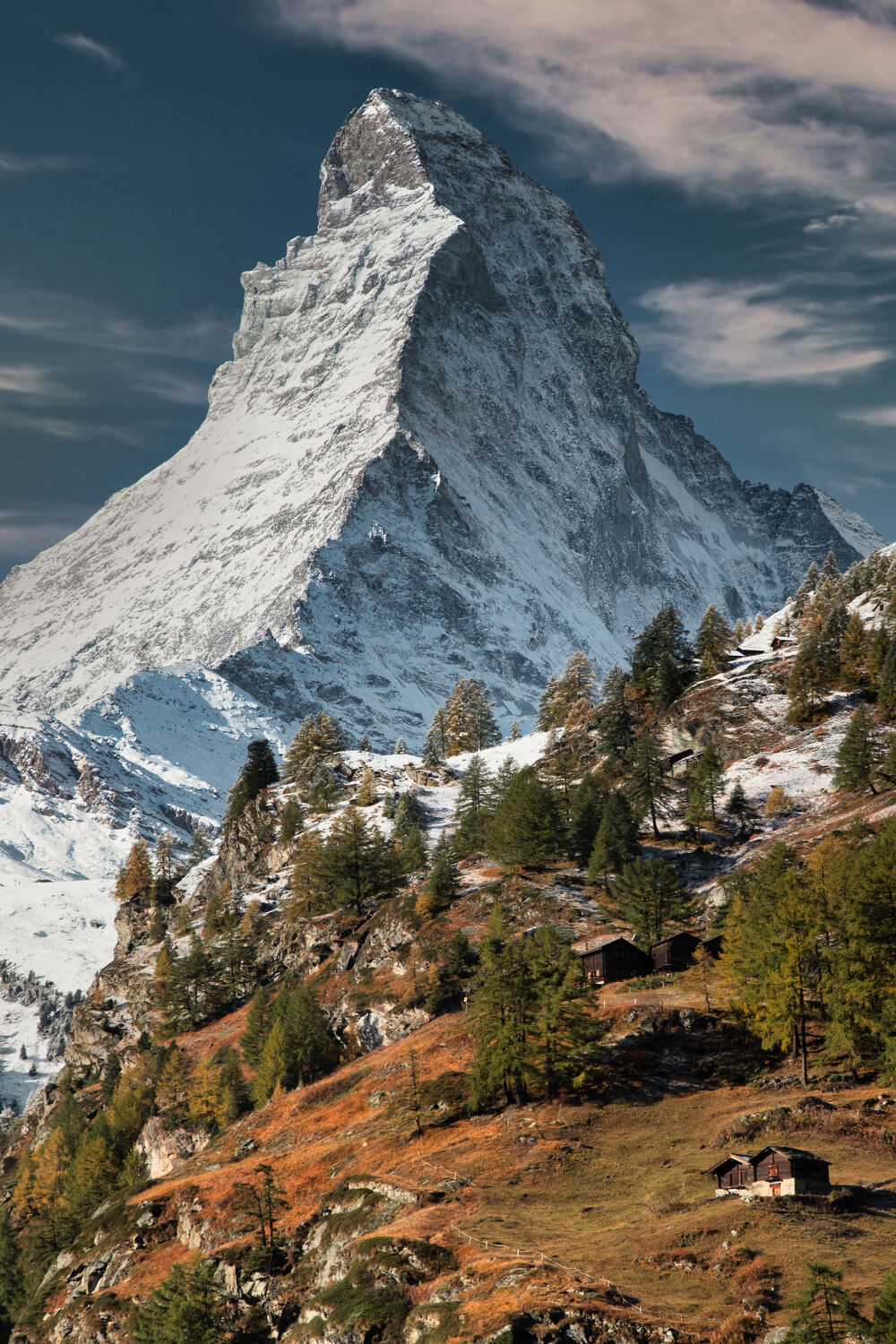 Bild mit Natur, Himmel, Herbst, Landschaft, Schweiz, Matterhorn, Zermatt