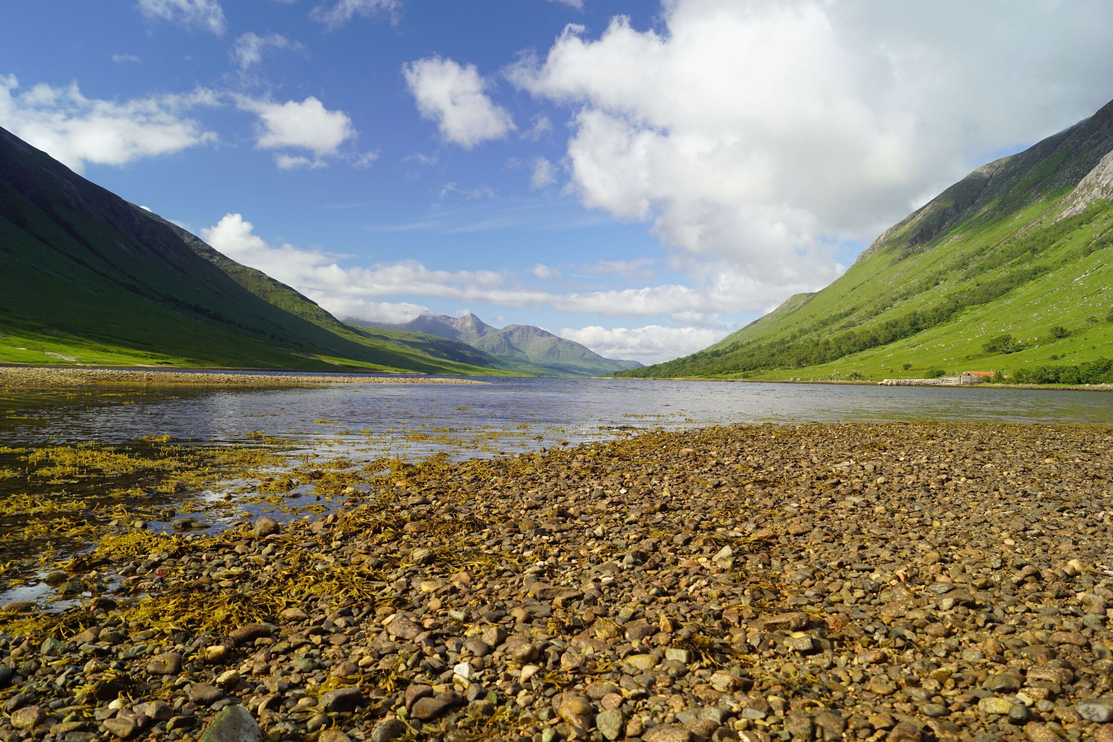 Bild mit Natur, Wasser, Landschaften, Berge, Schottland, Farbenspiel, Fluss, tal, Glen Etive