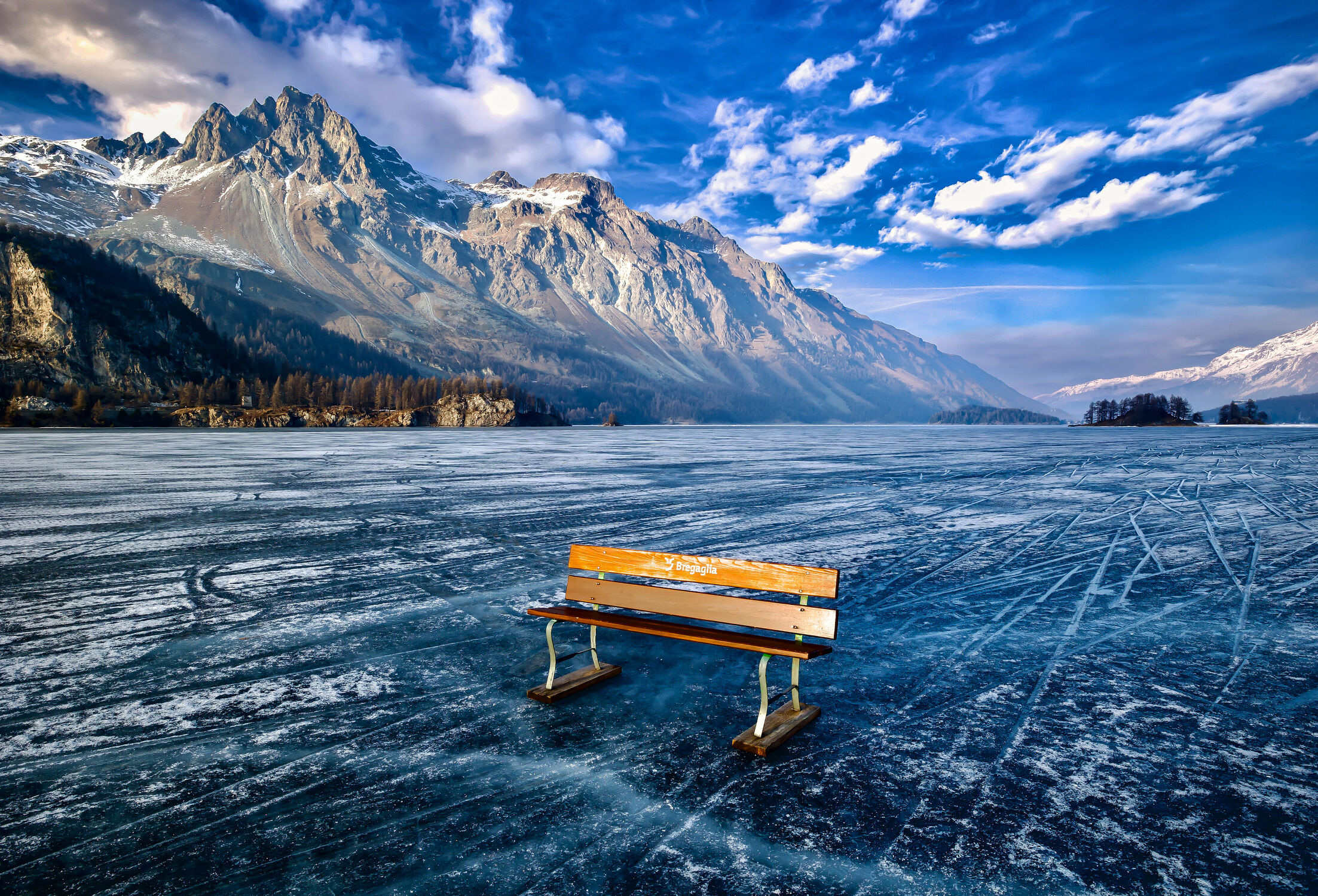 Bild mit Winter, Eis, Seen, Landschaft, Schweiz, Engadin
