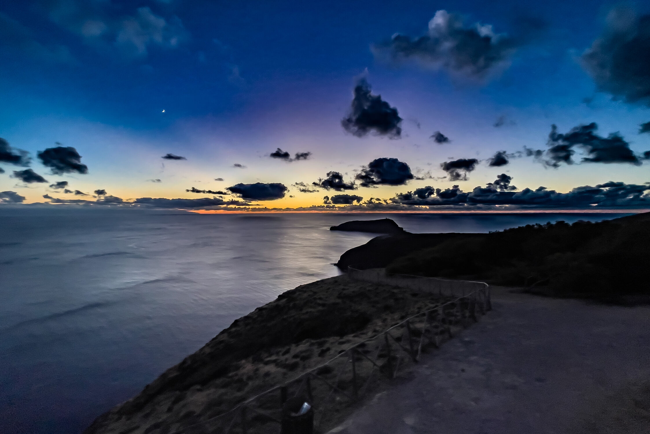Bild mit Sonnenuntergang, Meer, Abend, Stimmung, Portugal, Madeira