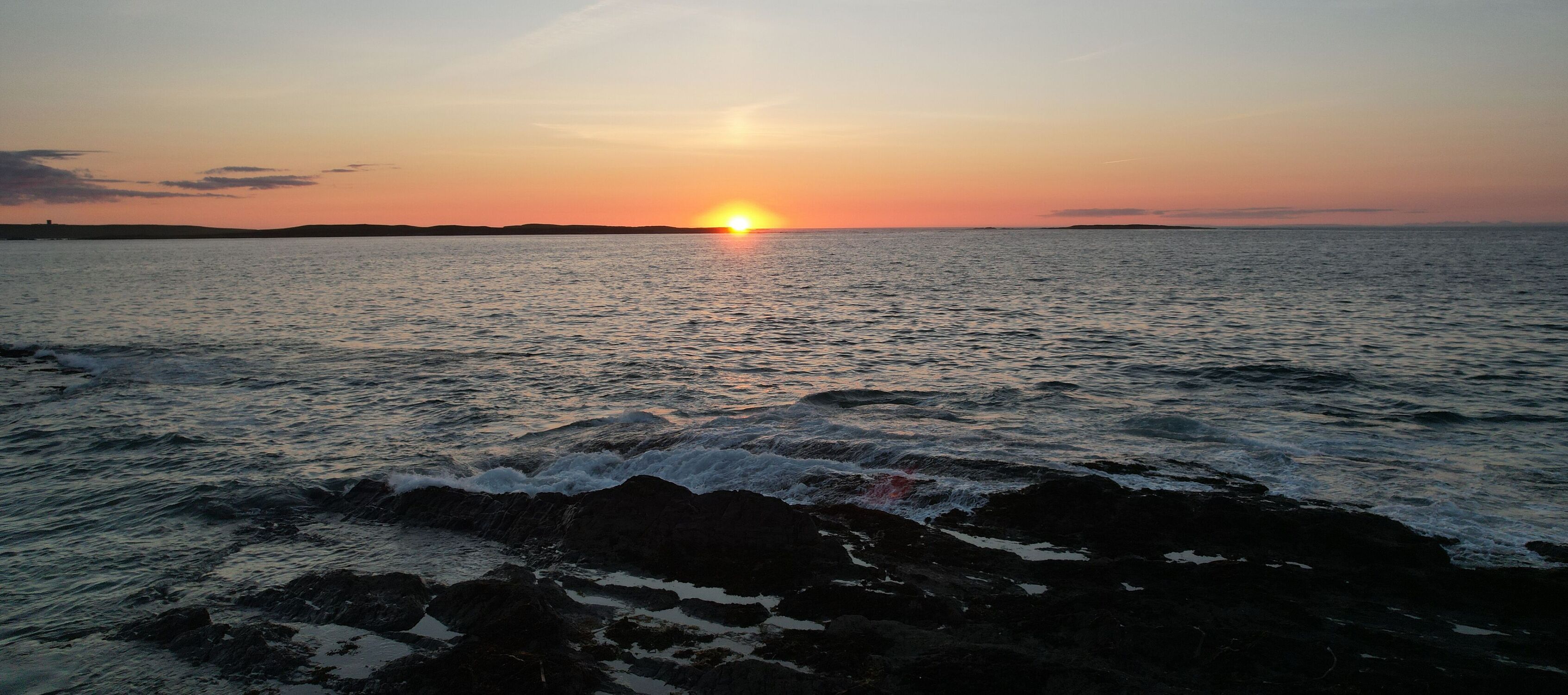 Bild mit Sonnenuntergang, Strand, Meer, Irland, Sonnenuntergang am Meer