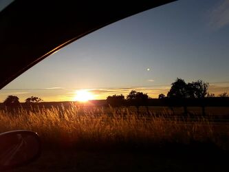 Sunset in Car