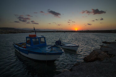 Der Sonnenuntergang auf Kreta