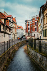Bild mit Städte, Altstadt, Stadtansichten, Historische Gebäude, Fachwerkhäuser, Stadt Impressionen, Städtereisen, Quedlinburg, Fachwerk