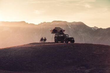 Bild mit Berge, Sonnenuntergang, Alpen, camping