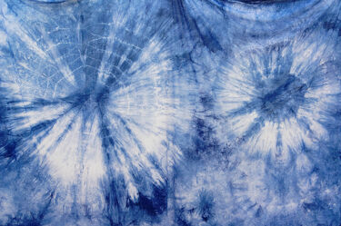 Bild mit Blau, Dekoration, Tuch, Batik