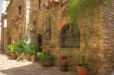 Bild mit Gasse, Haus, romantisch, südeuropa, malerisch, Assisi