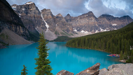 Bild mit Natur, Landschaften, Seen, Reisen, Bergwelten, Berglandschaft, Nordamerika, Banff National Park, Rocky Mountains, Kanada