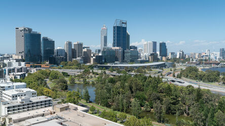Bild mit Architektur, Städte, Panorama, Reisen, Stadtansichten, Skyline, Tourismus, Australien, Perth, Western Australia
