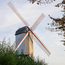 Windmühlen, Brügge, Belgien