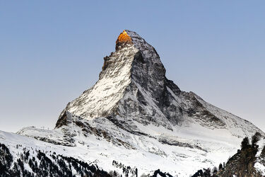 Bild mit Berge, Sonnenaufgang, Swiss Mountain, Schnee in den Bergen, Schweiz, Morgenlicht, Morgensonne, Wallis, Matterhorn, Zermatt