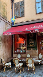 kleines Cafe in Stockholm