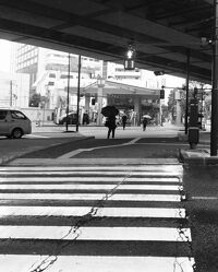 Bild mit Stadt, schwarz & weiss, Black and White, City, asien, street, JAPAN