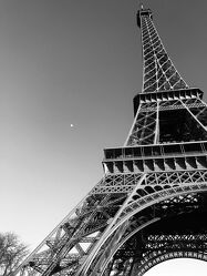 Bild mit Frankreich, schwarz & weiss, Black and White, Paris Eiffel Tower, Eiffelturm, Paris, france, Liebe, Love