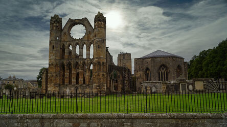 Bild mit Architektur, Gebäude, Vereinigtes Königreich, Sehenswürdigkeit, Sehenswürdigkeiten, Schottland, Historisch, The Elgin Cathedrall, Cathedral, Elgin