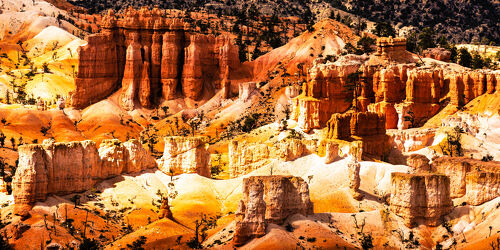 Bild mit Panorama, Landschaft, Bryce Canyon, USA, Nationalpark, Erosion, USA Nationalparks, Naturschönheit, Utah, hoodoo