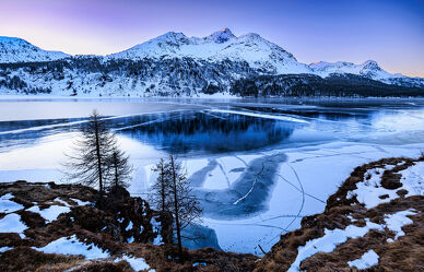 Bild mit Landschaften, Berge, Winter, Alpen, Landschaften & Stimmungen, Morgenstimmung, Schweiz, Engadin