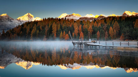 Bild mit Seen, Herbst, sächsische schweiz, Engadin