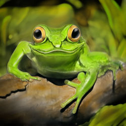 kleiner grüner Frosch