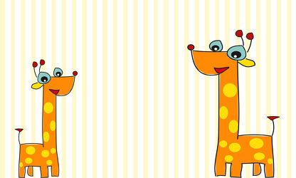 Bild mit Giraffen, Illustration, Kinderbild, Kinderbilder, Kinderzimmer, Kinderwelt, Giraffe, Babyzimmer