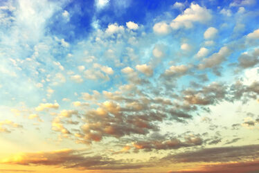 Bild mit Himmel, Wolken, Sonnenuntergang, Wolkenhimmel, Sunset, Sky, Wolken Himmel, cloud, clouds, Sky view