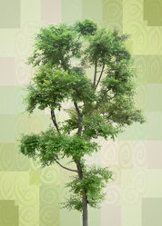 Retro grün Baum