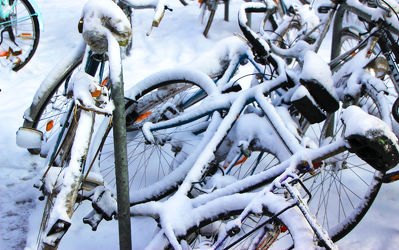 Bild mit Winter, Schnee, Frost, Fahrrad, Fahrräder