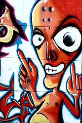 Bild mit Graffiti