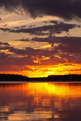 Sonnenuntergang am Lentuasee, Finnland 3