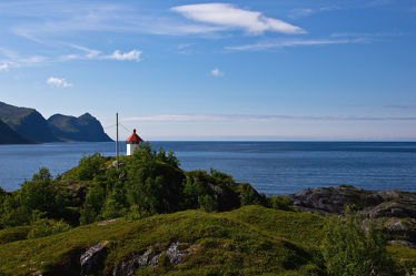 Leuchtturm auf Husoy, Norwegen