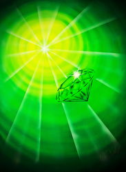 Smaragd mit Diamantschliff