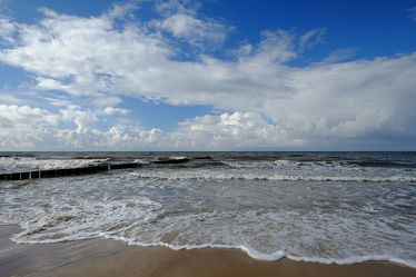 Bild mit Himmel, Wolken, Sonne, Strand, Ostsee, Küste, Strand / Meer, Wind, Ostseeküste