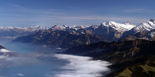 Bild mit Natur, Berge, Schnee, Gletscher, Seen, Nebel, Alm, Alpen, Panorama, Panorama, Bergsee, See, berg, Gebirge