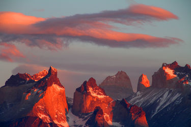 Sonnenuntergang in Torres del Paine