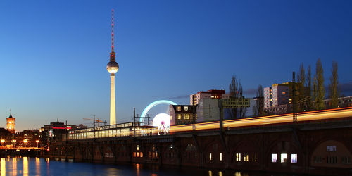 Bild mit Landschaften, Sonnenuntergang, Architektur, Städte, Berlin, Landschaft, Stadt, Skyline, Hauptstadt