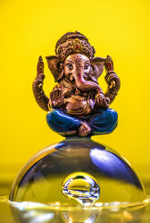 Bild mit Makro, nahaufnahme, Glauben, figur, Skulptur, glaskugel, Ganesha, Glaubenslehre, Hinduismus, Elefantengott
