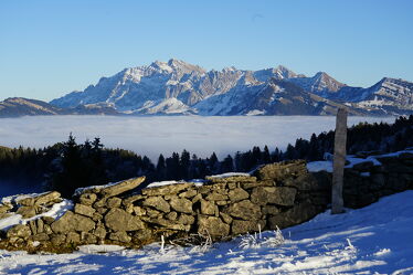 Bild mit Berge, Winterlandschaften, Winterimpressionen, Nebelwolken, Hochnebel