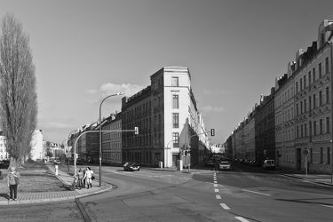 Bild mit Straßen und Wege, Görlitz, City, Architektur in Schwarzweiß, schwarz weiß