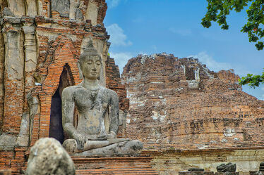 Bild mit Kunstwerk, Buddha, Tempelanlagen, Religion, BUDDHASTATUE, Thailand, Bangkok, ayutthaya