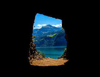 Bild mit See, tunnel, tunnelblick, Walensee