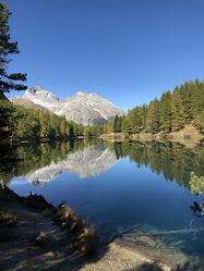 Bild mit Berge, See, Gewässer im Wald, Bergwelten, Wasserspiegelung, stausee