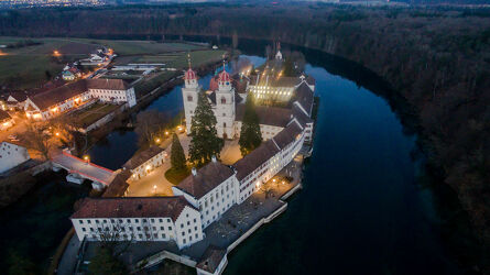 Bild mit Wasser, Schlösser und Burgen, Nachtaufnahmen, Rhein