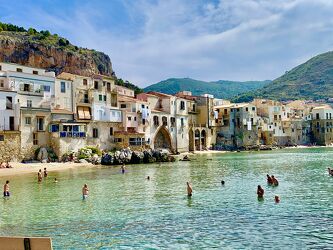Bild mit Küsten und Ufer, Italien, Meer, Mittelmeer, Altstadt, Sizilien